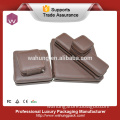 new brown color faux leather jewellry ring boxes